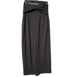 LOVE BONITO Black Stylish High Waist Wrap Waist Wide Leg Pants US 4
